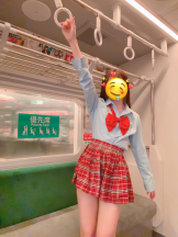 ぎゅーぎゅう電車 - 舞浜まいの女の子ブログ画像